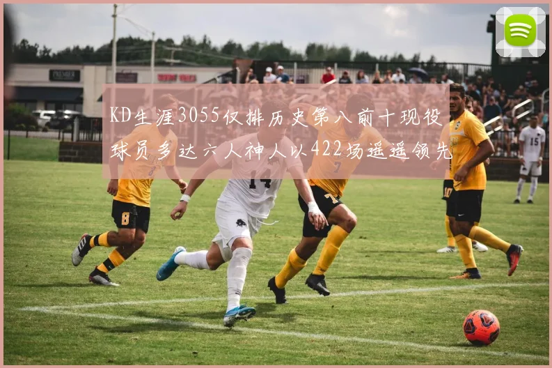 KD生涯3055仅排历史第八前十现役球员多达六人神人以422场遥遥领先